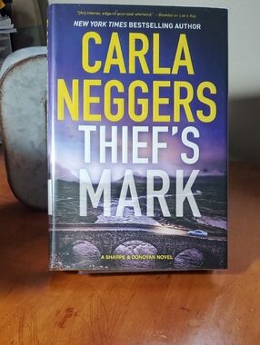 Carla Neggers "Thief's Mark" Hardcover Book - Purple & Yellow Cover (10)